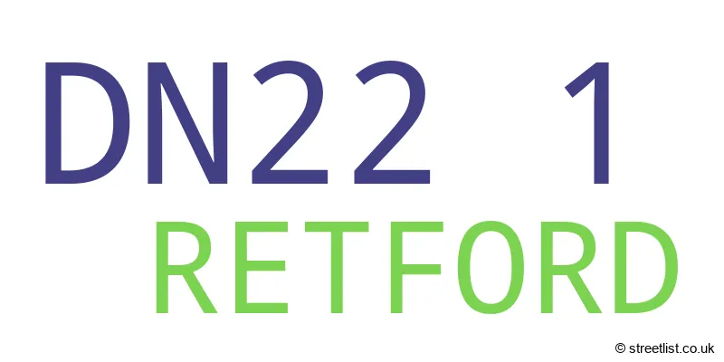A word cloud for the DN22 1 postcode